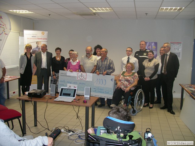 Remise de chèque à l'association Tolosa Handisport